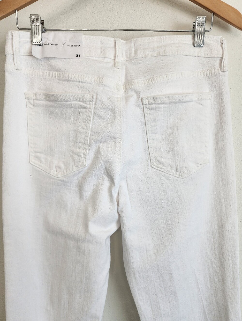 Just Black Denim NWT High Rise Scissor Cut Flare Jeans White 31 - Picture 7 of 13